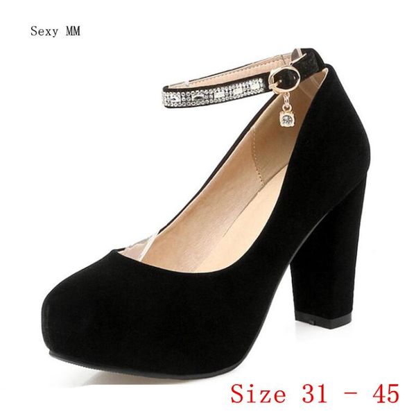 women high heel shoes platform pumps woman thin heels party wedding ladies kitten small plus size 31 - 45 dress, Black
women high heel shoes platform pumps woman thin heels party wedding ladies kitten small plus size 31 - 45 dress, Black
