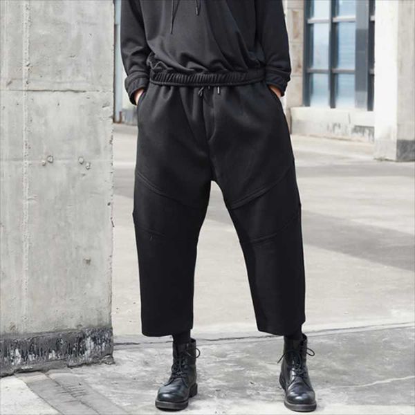 men's pants harun spring and autumn korean urban youth personality stitching leisure loose nine-minute, Black
men's pants harun spring and autumn korean urban youth personality stitching leisure loose nine-minute, Black