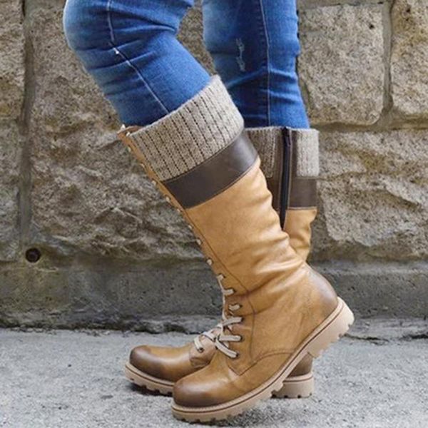 boots shoes woman fashion womens lace-up leather round toe low-heeled keep warm cowboy knight, Black
boots shoes woman fashion womens lace-up leather round toe low-heeled keep warm cowboy knight, Black
