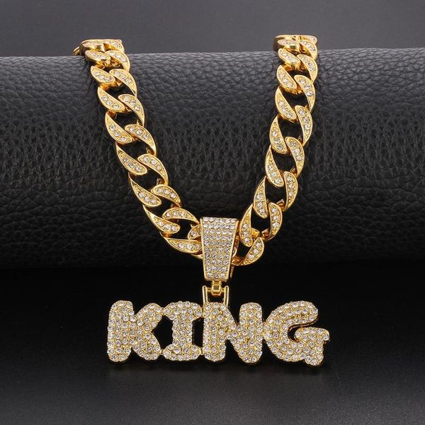 pendant necklaces men women hip hop king letter necklace miami gold cuban link chain iced out bling hiphop for jewelry choker, Silver
pendant necklaces men women hip hop king letter necklace miami gold cuban link chain iced out bling hiphop for jewelry choker, Silver