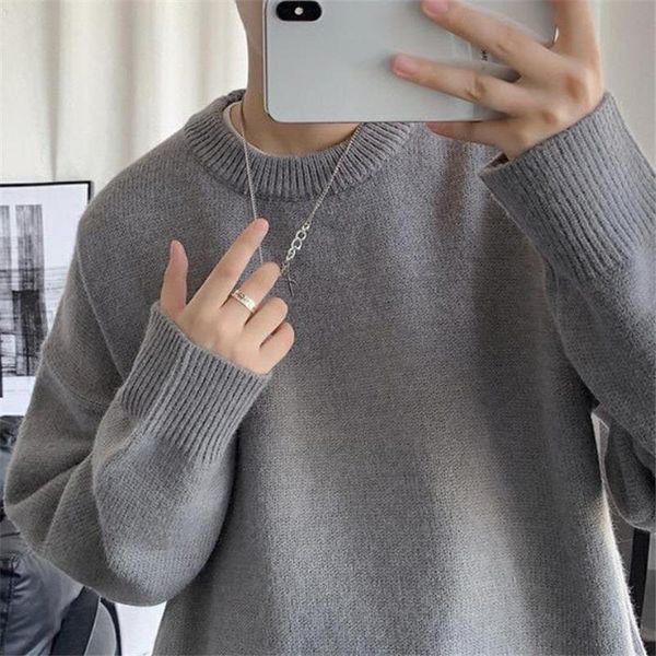 men's sweaters casual knitted for men fashion autumn o-neck wild trendy pullover solid color knit male loose sweater 2021, White;black
men's sweaters casual knitted for men fashion autumn o-neck wild trendy pullover solid color knit male loose sweater 2021, White;black