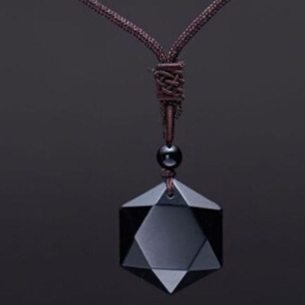 pendant necklaces black obsidian natural stone for women and men cubic hexagram sweater necklace amulets talismans jewelry, Silver
pendant necklaces black obsidian natural stone for women and men cubic hexagram sweater necklace amulets talismans jewelry, Silver