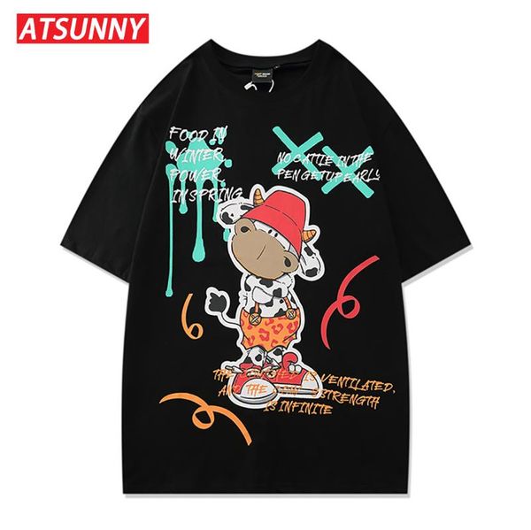 spring summer cartoon anime t-shirt men harajuku cotton fashion cattle printing men's t-shirts, White;black
spring summer cartoon anime t-shirt men harajuku cotton fashion cattle printing men's t-shirts, White;black