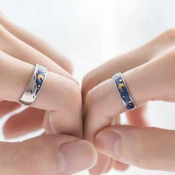 wedding rings creative starry moon sky open lover fashion personality romantic men women couple jewelry couples gift, Slivery;golden
wedding rings creative starry moon sky open lover fashion personality romantic men women couple jewelry couples gift, Slivery;golden