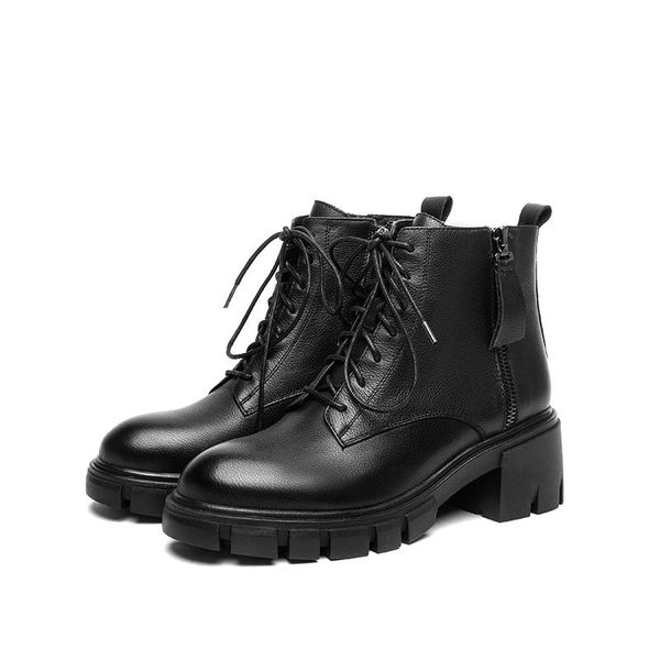 boots osunlina woman's ankle round toe square heels genuine leather boot handmade zipper warm lace up shoes, Black
boots osunlina woman's ankle round toe square heels genuine leather boot handmade zipper warm lace up shoes, Black