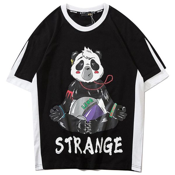 men patchwork panda print t shirt casual short sleeve shirts 2021 summer oversized 100%cotton o-neck tees men's t-shirts, White;black
men patchwork panda print t shirt casual short sleeve shirts 2021 summer oversized 100%cotton o-neck tees men's t-shirts, White;black
