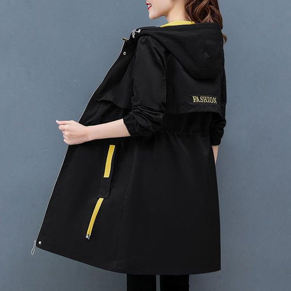 autumn women's windbreaker korean casual loose hooded long trench coat female student basic plus size 3xl, Tan;black
autumn women's windbreaker korean casual loose hooded long trench coat female student basic plus size 3xl, Tan;black