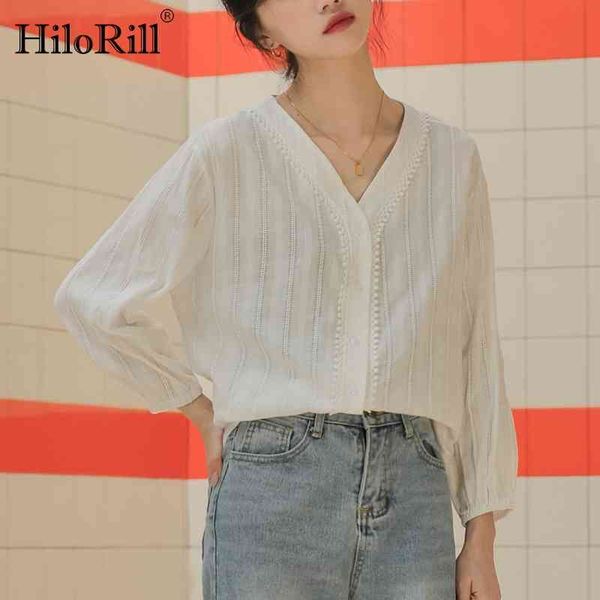 retro v neck white blouse long sleeve hook flower hollow out elegant shirt female solid cotton lady blusas mujer 210508
retro v neck white blouse long sleeve hook flower hollow out elegant shirt female solid cotton lady blusas mujer 210508