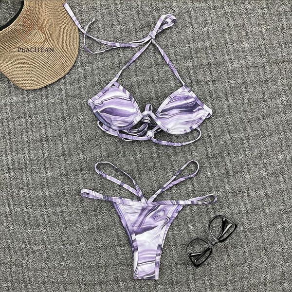women's swimwear peachtan push up bikini 2021 tie dye swimsuit women halter string female brazilian 2 pieces set bathing suit biquini, White;black
women's swimwear peachtan push up bikini 2021 tie dye swimsuit women halter string female brazilian 2 pieces set bathing suit biquini, White;black