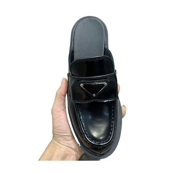slippers spring and summer 2021 upgrade triangle label lefu slippers fashion thick bottom high baotou british zly, Black
slippers spring and summer 2021 upgrade triangle label lefu slippers fashion thick bottom high baotou british zly, Black