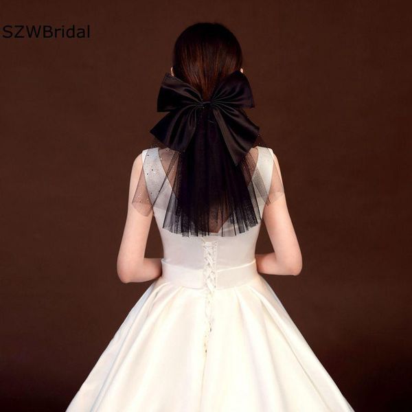 bridal veils hard tulle veil black bride with bow bruiloft slub headwear mariage wedding accessories
bridal veils hard tulle veil black bride with bow bruiloft slub headwear mariage wedding accessories