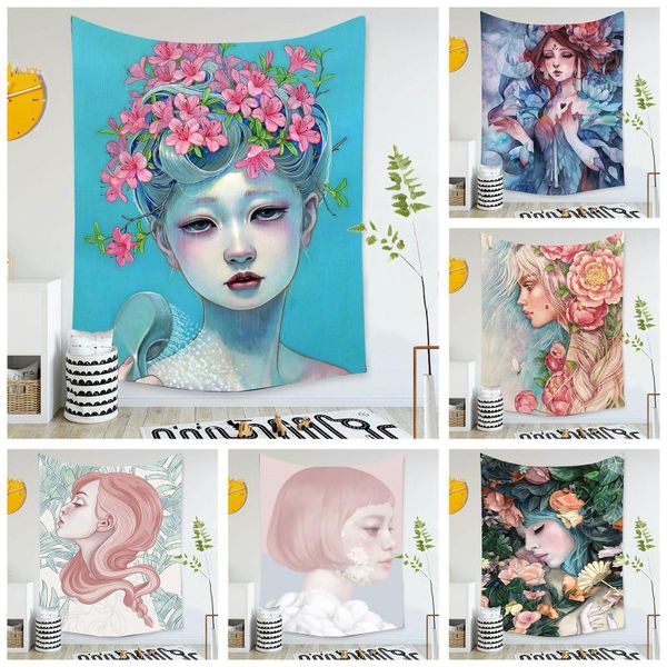 tapestries fuwatacchi modern wall carpet sweet girls wearing flower picture hanging tapestry for home decorative window blankets
tapestries fuwatacchi modern wall carpet sweet girls wearing flower picture hanging tapestry for home decorative window blankets