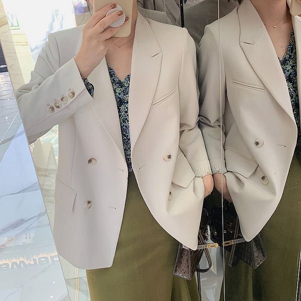 fashionable small suit coat women's spring and autumn korean version loose straight tube temperament white 2021 style
fashionable small suit coat women's spring and autumn korean version loose straight tube temperament white 2021 style
