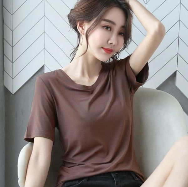 women's t-shirt short-sleeved 2021 summer solid color loose korean version of bottoming shirt, White
women's t-shirt short-sleeved 2021 summer solid color loose korean version of bottoming shirt, White