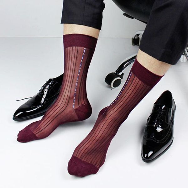 men's socks sheer formal wear men dress gifts for suit exotic transparent business tnt male stripe, Black
men's socks sheer formal wear men dress gifts for suit exotic transparent business tnt male stripe, Black