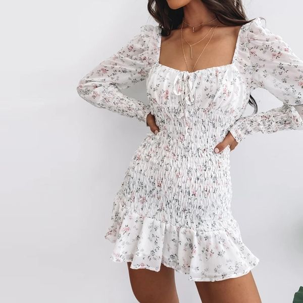 casual dresses floral print chiffon women spring long sleeve square collor sheath bodycon ruffles mini lady vestidos oqko, Black;gray
casual dresses floral print chiffon women spring long sleeve square collor sheath bodycon ruffles mini lady vestidos oqko, Black;gray