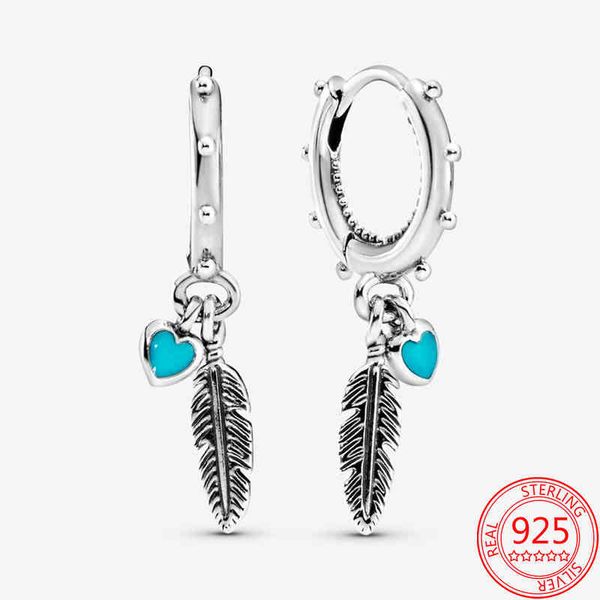 new arrivals 925 sterling silver enamel turquoise heart-shaped and feather hoop earrings birthday gift
new arrivals 925 sterling silver enamel turquoise heart-shaped and feather hoop earrings birthday gift