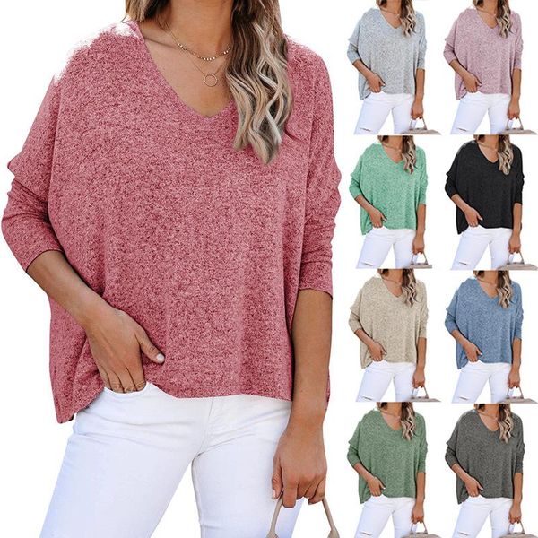 women's t-shirt 2021 autumn fashion t shirt women v neck solid loose casual batwing long sleeve plus size basic tee female clothing, White
women's t-shirt 2021 autumn fashion t shirt women v neck solid loose casual batwing long sleeve plus size basic tee female clothing, White