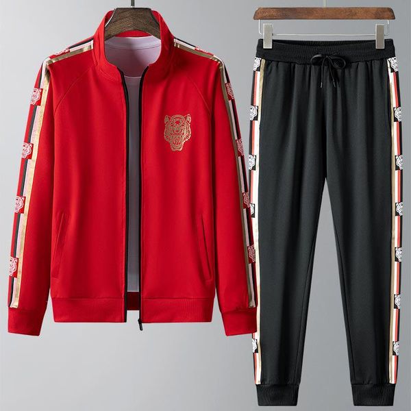 men's tracksuits 2021 sportswear casual suit spring and autumn stand-up collar long-sleeved jacket trousers two-piece tracksuit, Gray
men's tracksuits 2021 sportswear casual suit spring and autumn stand-up collar long-sleeved jacket trousers two-piece tracksuit, Gray