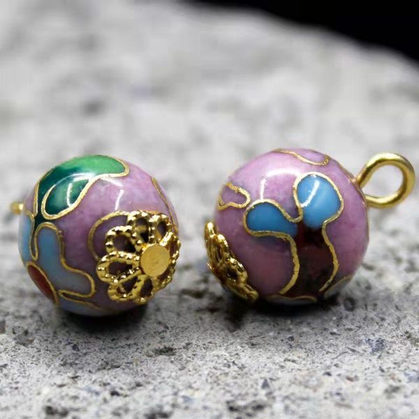 charms 2pcs polished cloisonne enamel filigree 12mm round bead diy jewellery making earrings bracelet chinese clothing botton, Bronze;silver
charms 2pcs polished cloisonne enamel filigree 12mm round bead diy jewellery making earrings bracelet chinese clothing botton, Bronze;silver