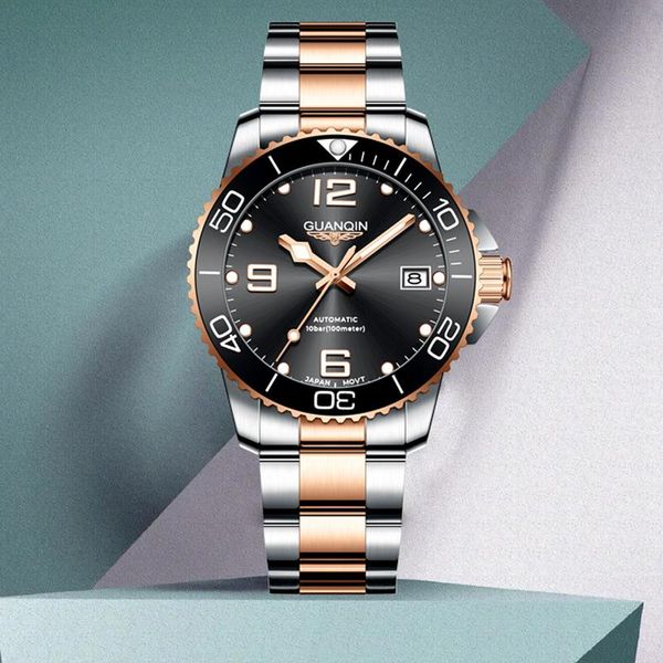 wristwatches 2021 guanqin the mens' watches waterproof men mechanical sapphire crystal japan nh35a montre homme, Slivery;brown
wristwatches 2021 guanqin the mens' watches waterproof men mechanical sapphire crystal japan nh35a montre homme, Slivery;brown