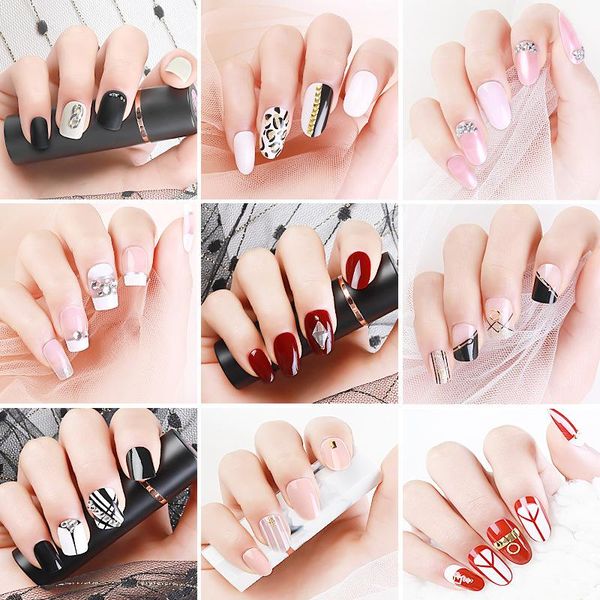 false nails 24pcs/box 2021 trendy fashion nail stickers square head diamond french full coverage diy pearl detachable short fake tips, Red;gold
false nails 24pcs/box 2021 trendy fashion nail stickers square head diamond french full coverage diy pearl detachable short fake tips, Red;gold
