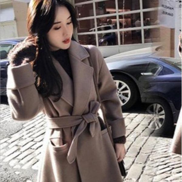 women's wool & blends simple korean loose elegant coat slim fit vintage winter long jacket women abrigo mujer invierno eh50co, Black
women's wool & blends simple korean loose elegant coat slim fit vintage winter long jacket women abrigo mujer invierno eh50co, Black