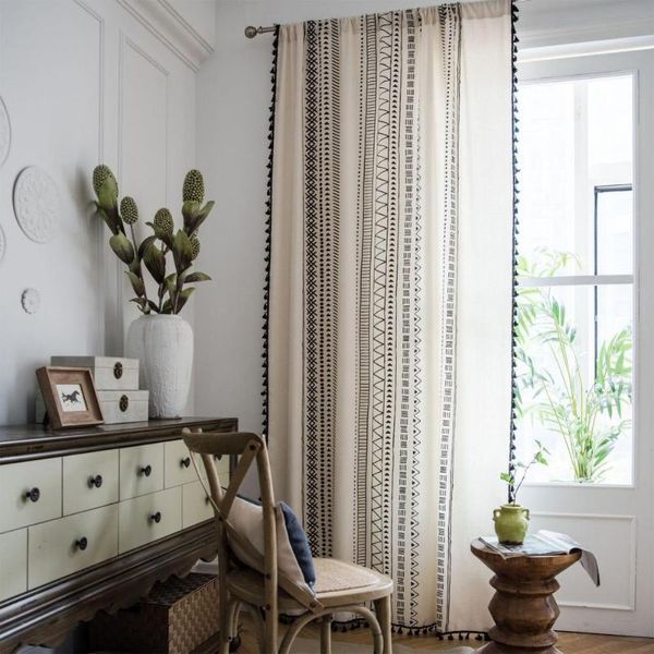 curtain & drapes bohemian curtains blackout thermal insulated cotton flax black tassel light beige geometric for home
curtain & drapes bohemian curtains blackout thermal insulated cotton flax black tassel light beige geometric for home