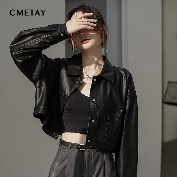 women's leather & faux cmetay winter black short pu jacket slim fashion motorcycle women 2021 fall leisure coats female
women's leather & faux cmetay winter black short pu jacket slim fashion motorcycle women 2021 fall leisure coats female