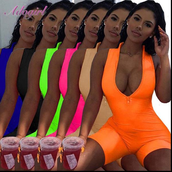 women rompers neon color deep v neck zipper up night party club bodycon jumpsuit outfit playsuit street fitness, Black;white
women rompers neon color deep v neck zipper up night party club bodycon jumpsuit outfit playsuit street fitness, Black;white