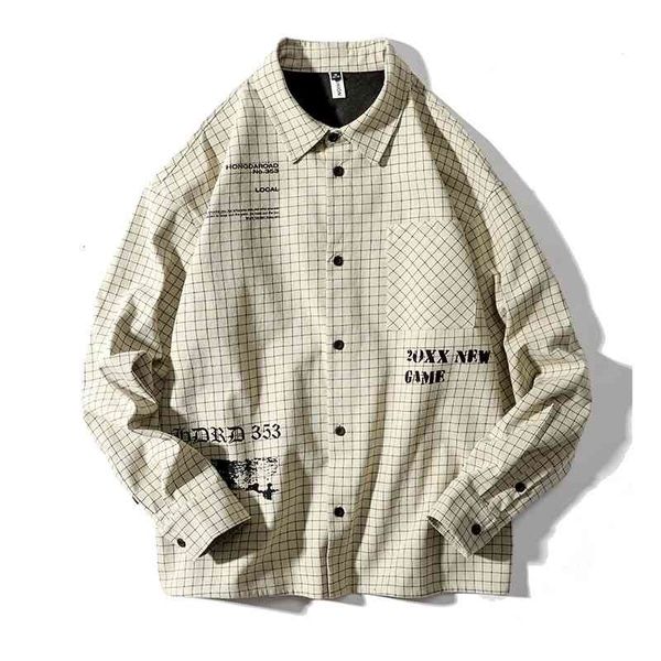 men's casual shirts hip hop streetwear plaid shirt autumn long sleeve harajuku dress orid, White;black
men's casual shirts hip hop streetwear plaid shirt autumn long sleeve harajuku dress orid, White;black