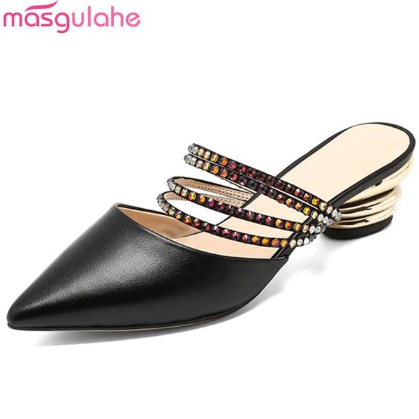 slippers masgulahe white black fashion summer 2021 pointed toe mules shoes women genuine leather crystal elegant
slippers masgulahe white black fashion summer 2021 pointed toe mules shoes women genuine leather crystal elegant