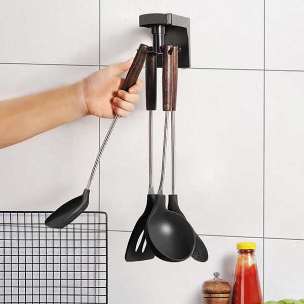 practical convenient multifunctional punch-retractable rotating hook shelf wall rack spatula spoon hanger holder hooks & rails
practical convenient multifunctional punch-retractable rotating hook shelf wall rack spatula spoon hanger holder hooks & rails