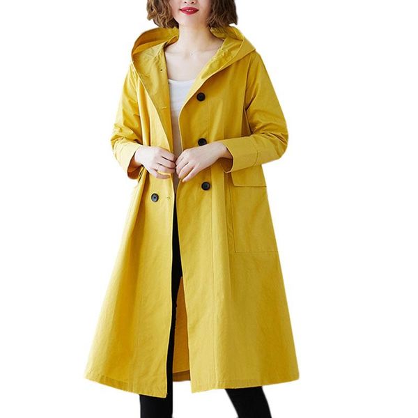 women's trench coats large size women coat 2021 spring autumn clothes solid double-breasted hooded overcoat casual long windbreaker fem, Tan;black
women's trench coats large size women coat 2021 spring autumn clothes solid double-breasted hooded overcoat casual long windbreaker fem, Tan;black
