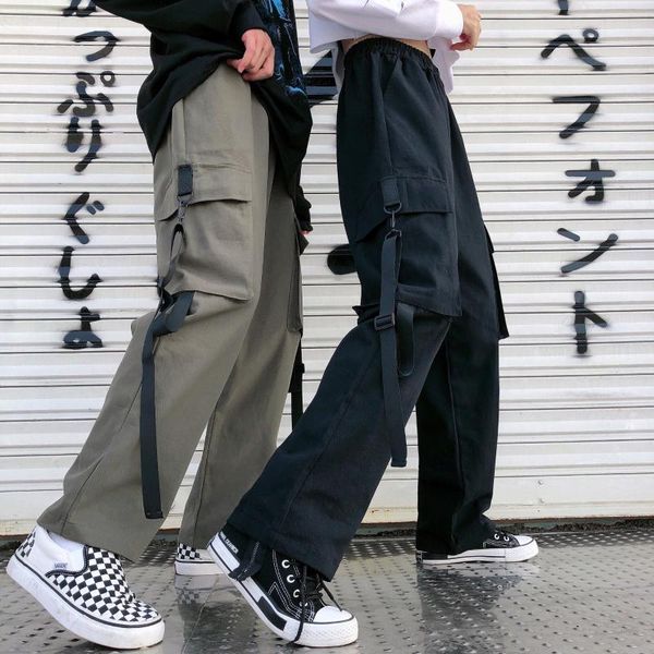 men's pants men women ulzzang korean style for hip hop trousers harajuku streetwear punk loose cargo work summer spring, Black
men's pants men women ulzzang korean style for hip hop trousers harajuku streetwear punk loose cargo work summer spring, Black