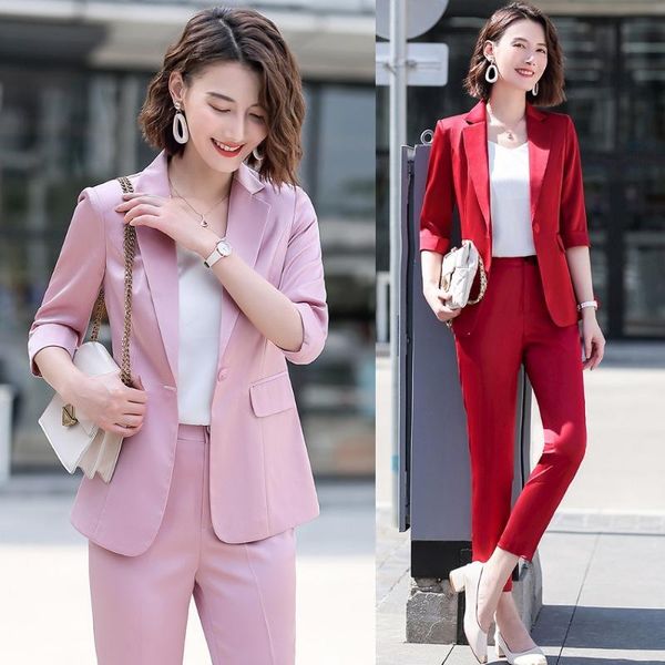 fashion ladies pink blazer for women business suits pant and jacket sets work wear office uniform styles women's two piece pants, White
fashion ladies pink blazer for women business suits pant and jacket sets work wear office uniform styles women's two piece pants, White