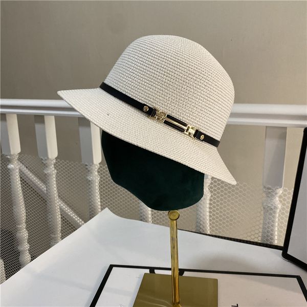 summer belt metal buckle wide brim straw woven basin breathable sunscreen fisherman's hat female, Yellow
summer belt metal buckle wide brim straw woven basin breathable sunscreen fisherman's hat female, Yellow