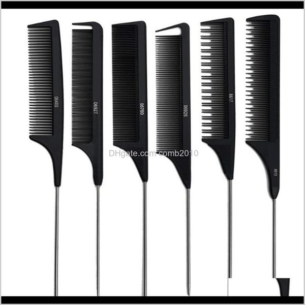 professional heat resistant salon black metal pin tail antistatic comb cutting comb hair brushes hair care j2712 kx07g pegot, Silver
professional heat resistant salon black metal pin tail antistatic comb cutting comb hair brushes hair care j2712 kx07g pegot, Silver