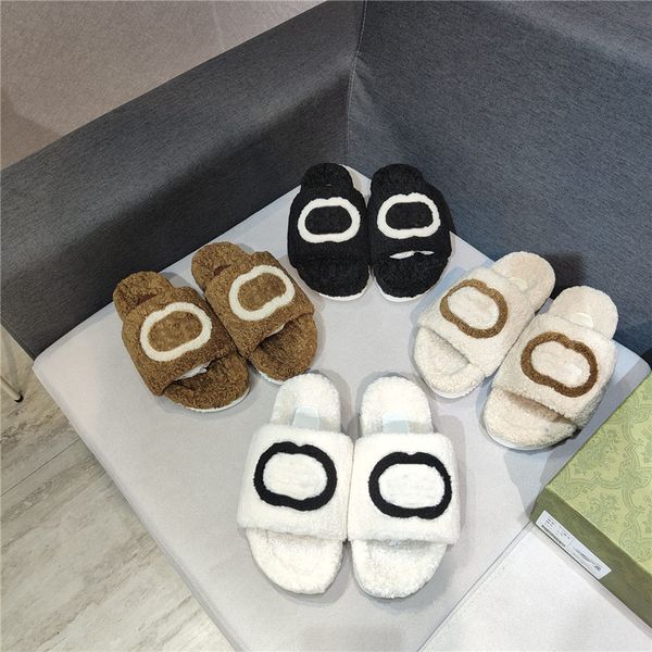 women cotton slippers fashion luxurys designers lady slipper wool slide winter fur fluffy furry letters sandals warm comfortable slides fuzz, Black 
women cotton slippers fashion luxurys designers lady slipper wool slide winter fur fluffy furry letters sandals warm comfortable slides fuzz, Black