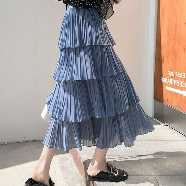 skirts summer cakee pleated long skirt super sweet solid blue/white tiered layered chiffon maxi 5y2x, Black
skirts summer cakee pleated long skirt super sweet solid blue/white tiered layered chiffon maxi 5y2x, Black