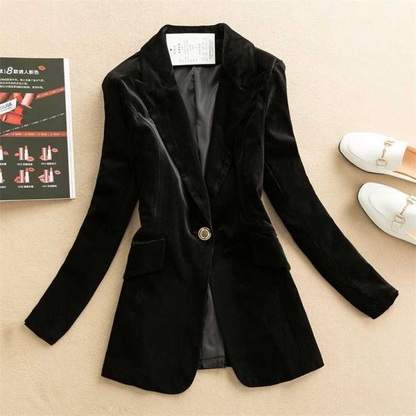 women's autumn winter long blazer office ladies slim suit jacket female v neck single button solid casual outwear 211122, White;black
women's autumn winter long blazer office ladies slim suit jacket female v neck single button solid casual outwear 211122, White;black