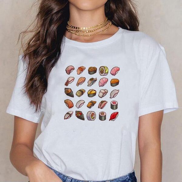 women's t-shirt summer short sleeve loose tshirt harajuku shirt t women sushi cute print tee femme camiseta mujer, White
women's t-shirt summer short sleeve loose tshirt harajuku shirt t women sushi cute print tee femme camiseta mujer, White