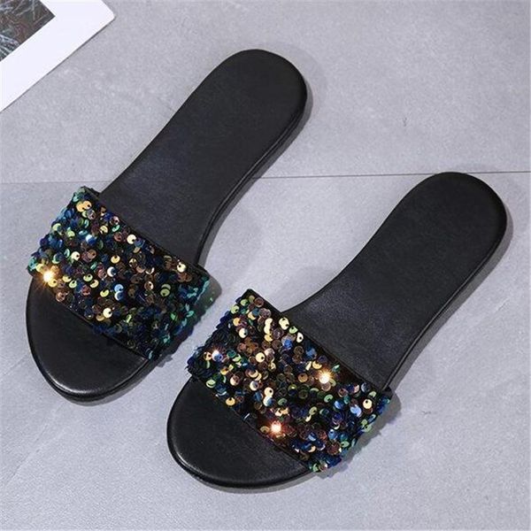 slippers sequined fashion women's 2021 summer style flat-bottomed open-toed womens sandals plus size slides women shoes, Black
slippers sequined fashion women's 2021 summer style flat-bottomed open-toed womens sandals plus size slides women shoes, Black