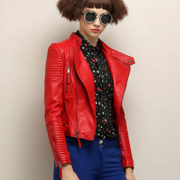 women's leather & faux slim fit motorcycle fashion biker jacket lady red black sheepskin coat for women
women's leather & faux slim fit motorcycle fashion biker jacket lady red black sheepskin coat for women