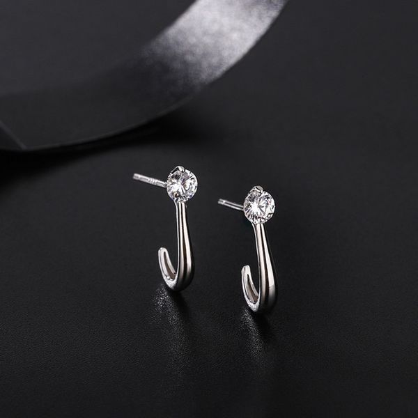 difeng s999 sterling silver simple arc single diamond earrings women's korean version small fresh hook earrings cool wind tide, Golden
difeng s999 sterling silver simple arc single diamond earrings women's korean version small fresh hook earrings cool wind tide, Golden