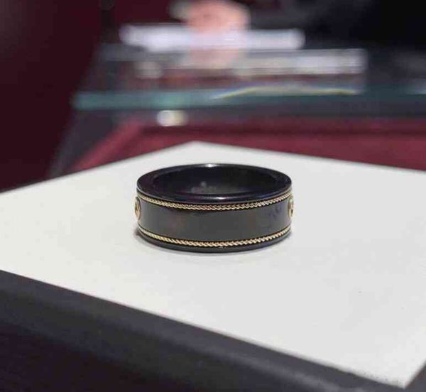 18k gold ceramic black rings fashion simple letter ring for woman jewelry couple hight quality y220210, Silver
18k gold ceramic black rings fashion simple letter ring for woman jewelry couple hight quality y220210, Silver