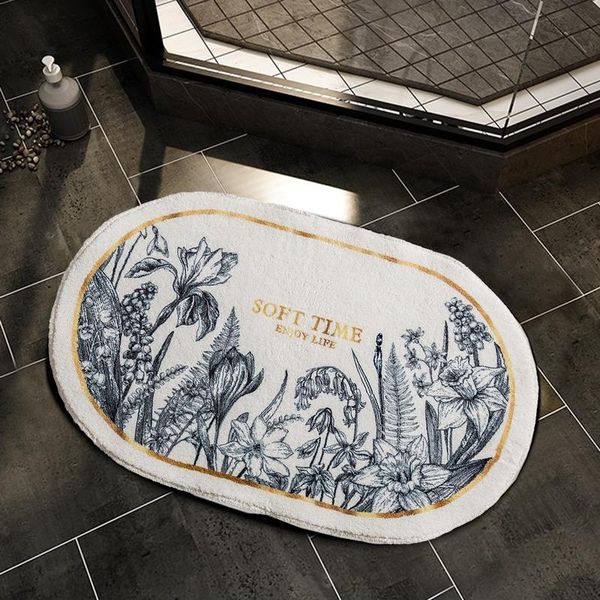 bath mats oval bathroom mat absorbent carpet anti-slip rug fluffy floor for living room decor hallway doormat tapis de bain
bath mats oval bathroom mat absorbent carpet anti-slip rug fluffy floor for living room decor hallway doormat tapis de bain