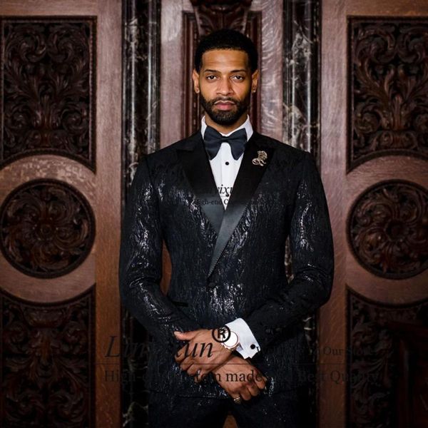 men's suits & blazers shinny sequin black mens for wedding 2 pieces jacket pants set groom tuxedos slim fit male prom blazer terno masc, White;black
men's suits & blazers shinny sequin black mens for wedding 2 pieces jacket pants set groom tuxedos slim fit male prom blazer terno masc, White;black