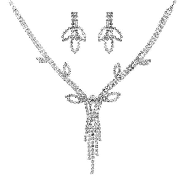 earrings & necklace dshou171 beautiful leaf tassel shiny crystal zircon earring set wedding bridal chain 2-piece, Silver
earrings & necklace dshou171 beautiful leaf tassel shiny crystal zircon earring set wedding bridal chain 2-piece, Silver