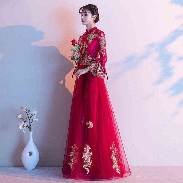 prom luxury boutique occasion dresses wine red toast bride 2021 winter long sleeve chine belly covering pregnant woman evening female xiuhe, Black
prom luxury boutique occasion dresses wine red toast bride 2021 winter long sleeve chine belly covering pregnant woman evening female xiuhe, Black